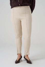 Paça Detaylı Pantolon Bej