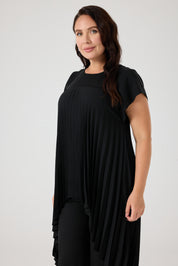 Bluzu Piliseli ikili Takım Siyah
